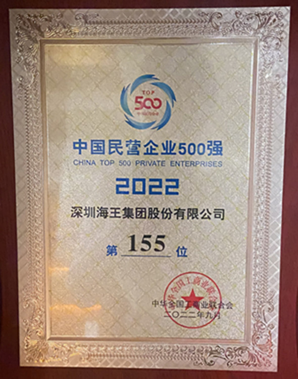 中國民營企業(yè)500強 第155名 獎牌.jpg